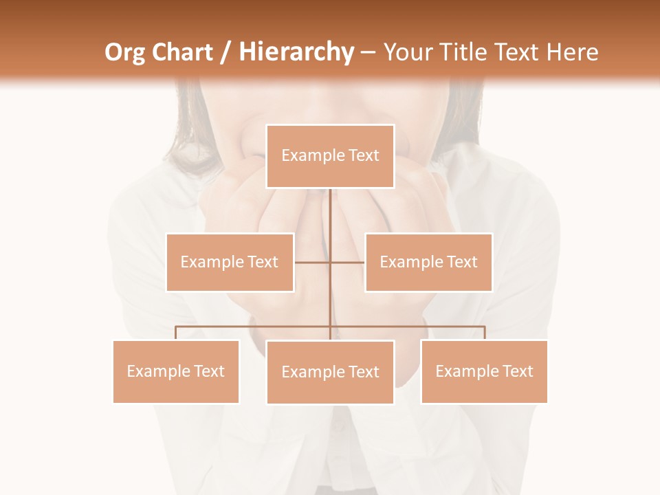 A Woman With Her Hands On Her Face PowerPoint Template