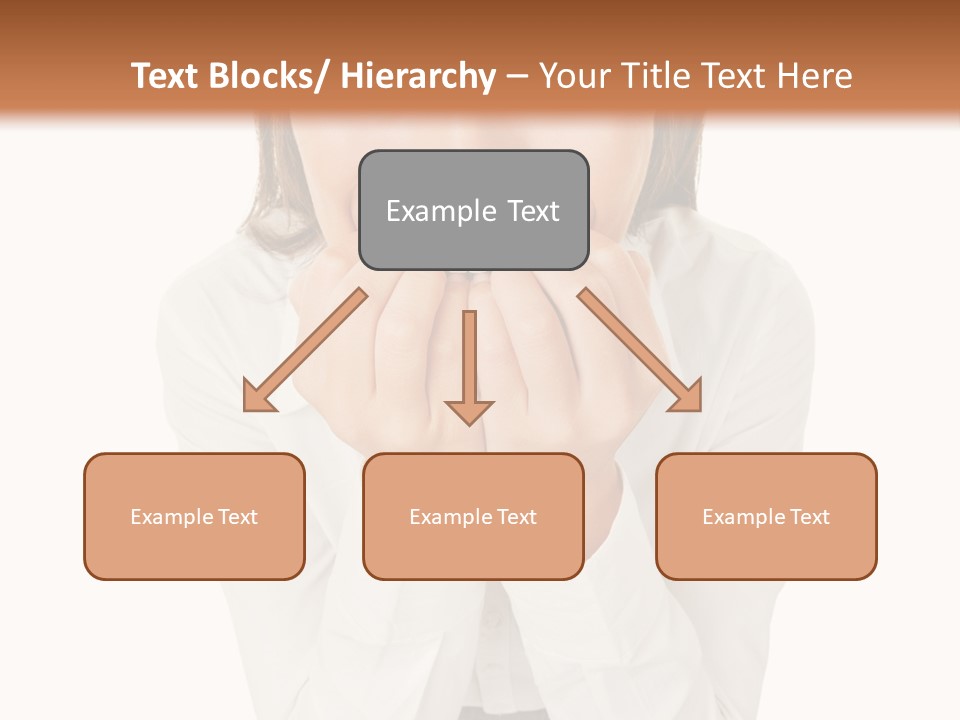 A Woman With Her Hands On Her Face PowerPoint Template