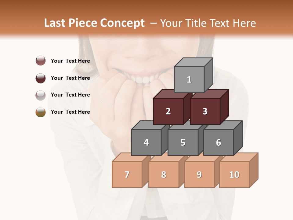 A Woman With Her Hands On Her Face PowerPoint Template