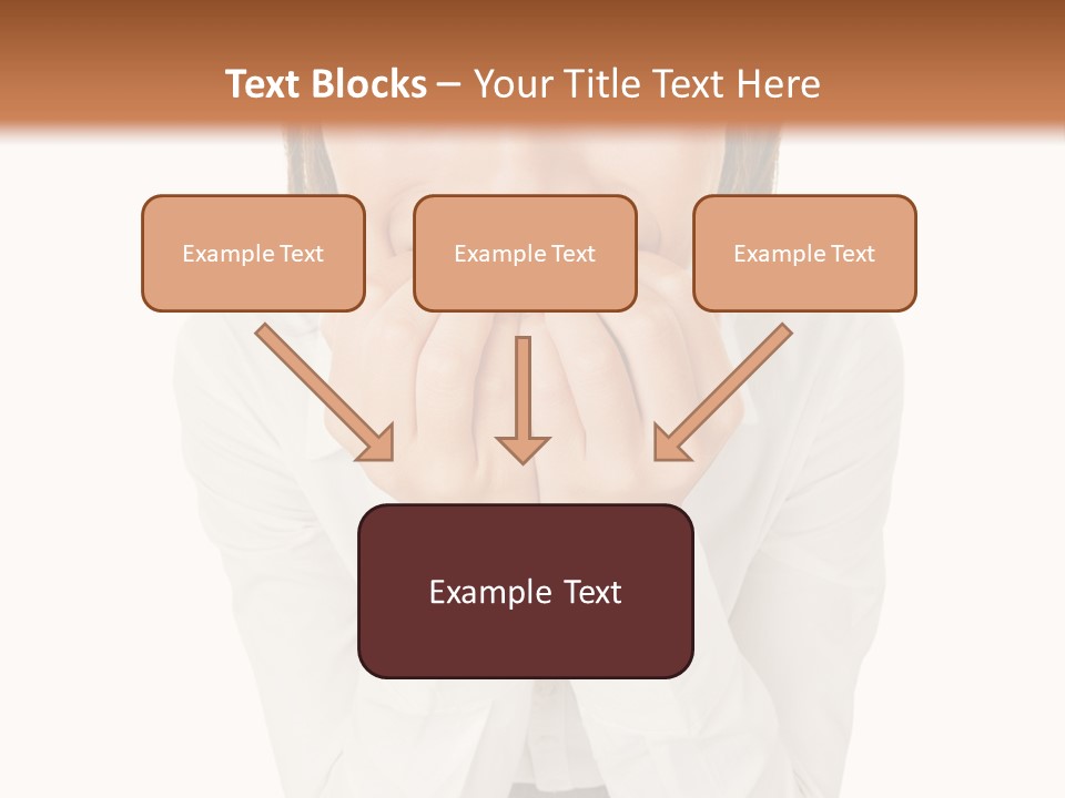 A Woman With Her Hands On Her Face PowerPoint Template