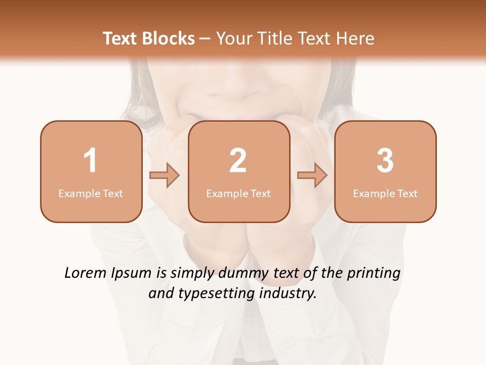 A Woman With Her Hands On Her Face PowerPoint Template