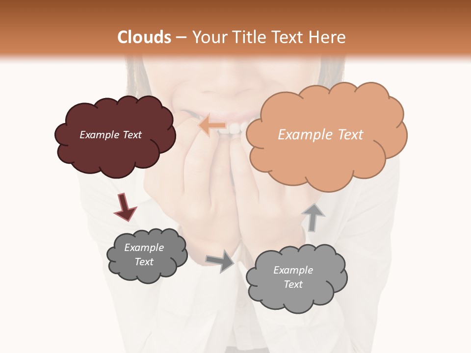 A Woman With Her Hands On Her Face PowerPoint Template