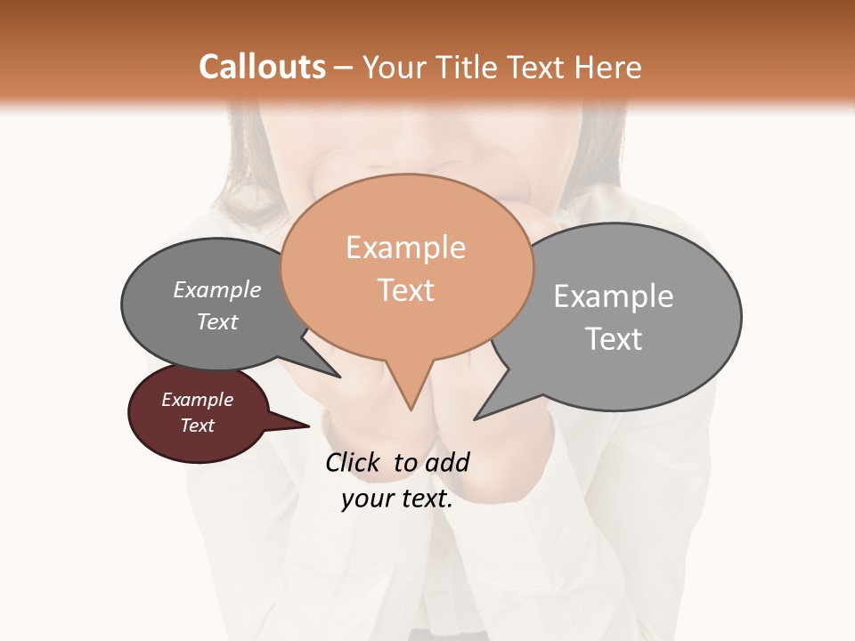 A Woman With Her Hands On Her Face PowerPoint Template