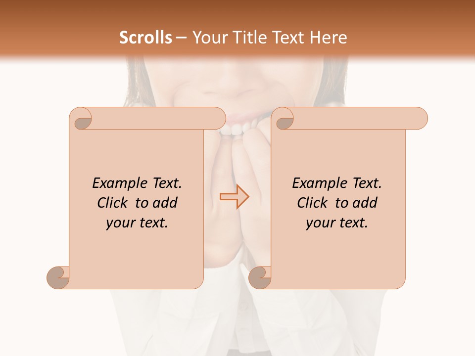 A Woman With Her Hands On Her Face PowerPoint Template