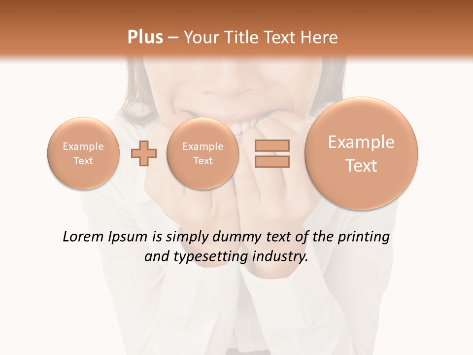 A Woman With Her Hands On Her Face PowerPoint Template