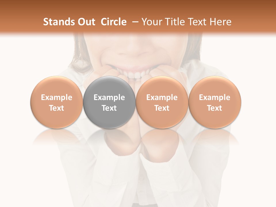 A Woman With Her Hands On Her Face PowerPoint Template