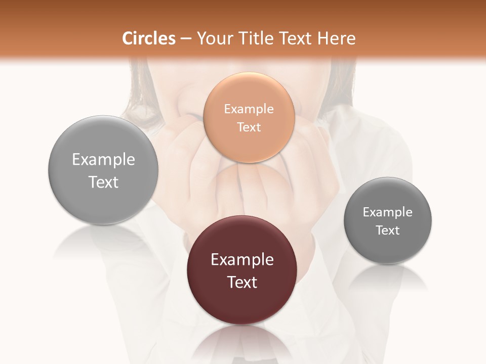 A Woman With Her Hands On Her Face PowerPoint Template