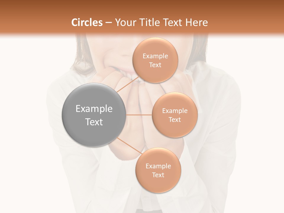 A Woman With Her Hands On Her Face PowerPoint Template