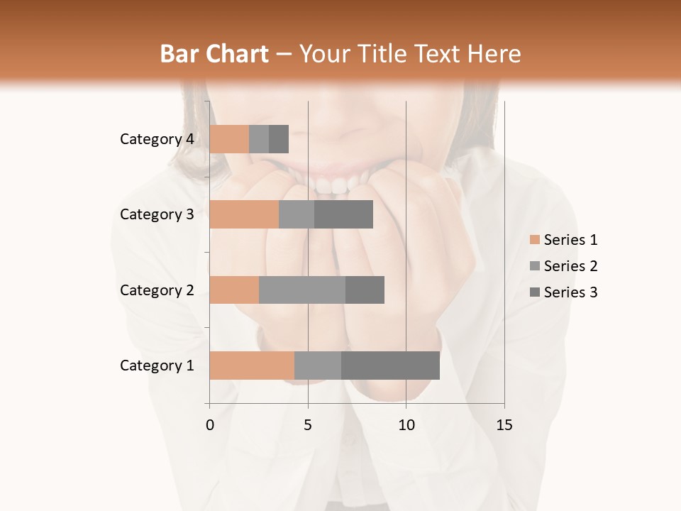A Woman With Her Hands On Her Face PowerPoint Template