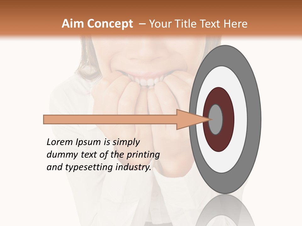 A Woman With Her Hands On Her Face PowerPoint Template