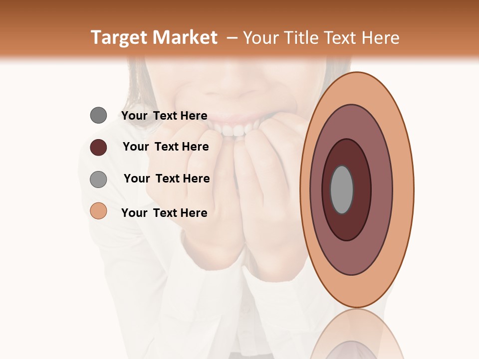 A Woman With Her Hands On Her Face PowerPoint Template