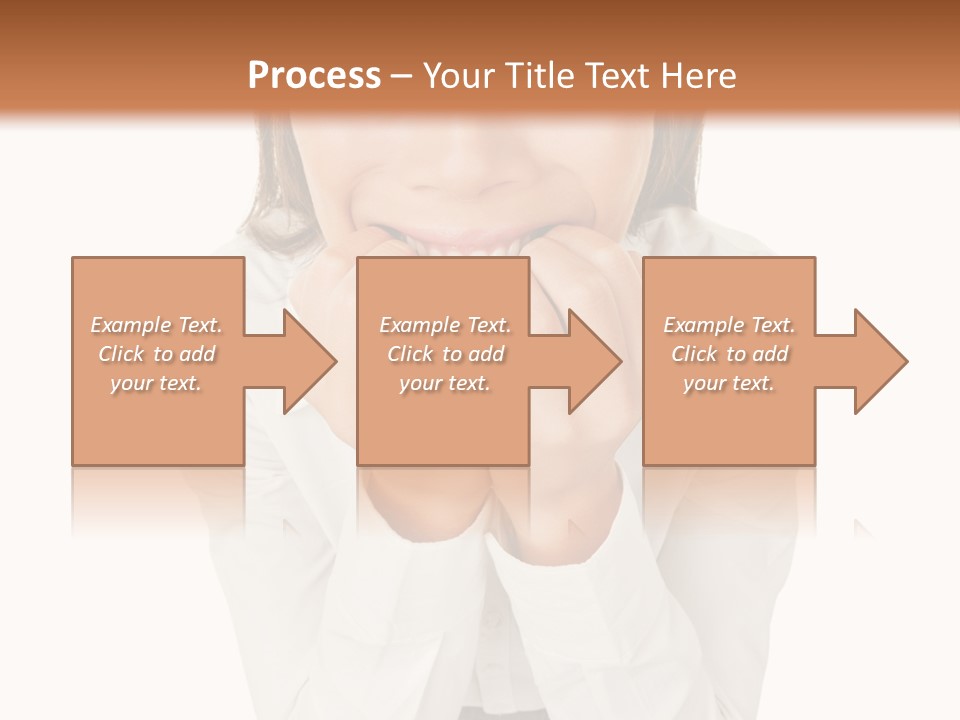 A Woman With Her Hands On Her Face PowerPoint Template