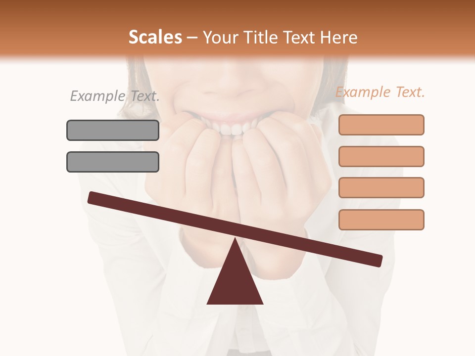 A Woman With Her Hands On Her Face PowerPoint Template