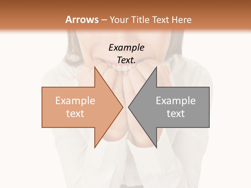 A Woman With Her Hands On Her Face PowerPoint Template