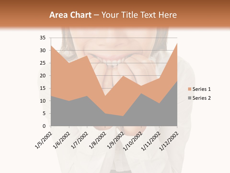 A Woman With Her Hands On Her Face PowerPoint Template