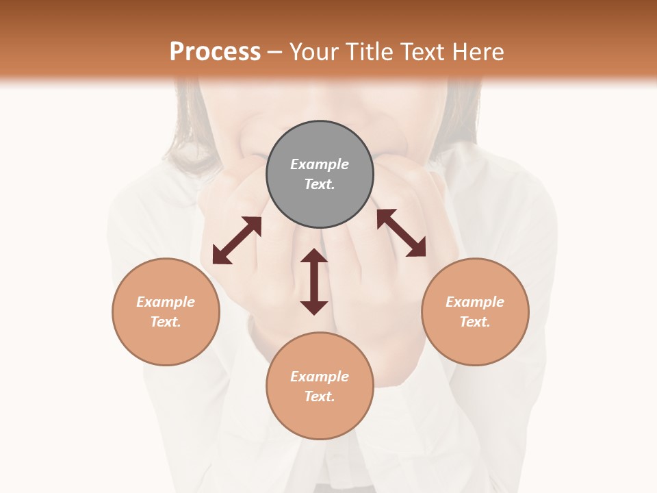 A Woman With Her Hands On Her Face PowerPoint Template