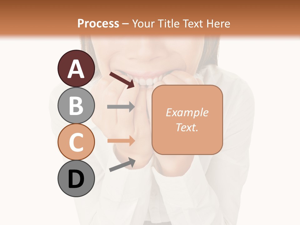 A Woman With Her Hands On Her Face PowerPoint Template