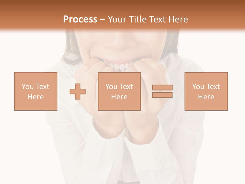 A Woman With Her Hands On Her Face PowerPoint Template