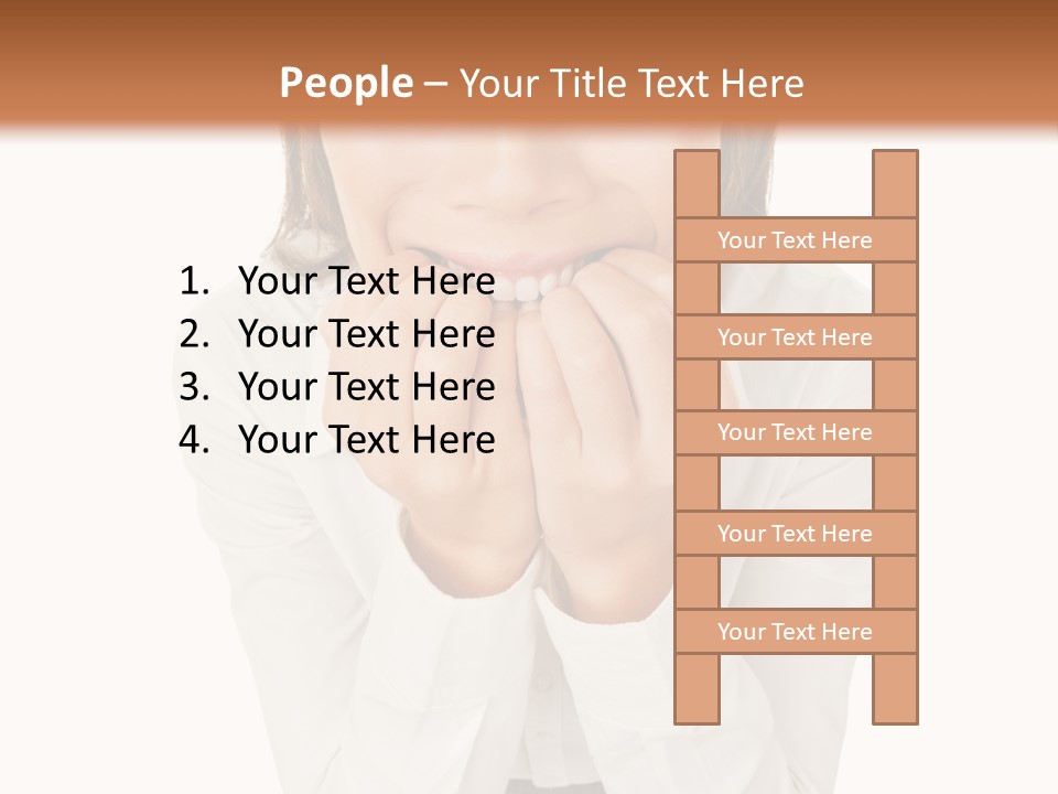 A Woman With Her Hands On Her Face PowerPoint Template