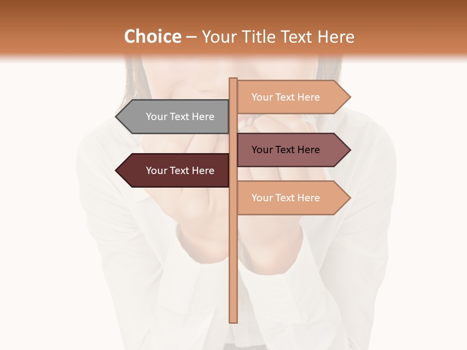 A Woman With Her Hands On Her Face PowerPoint Template