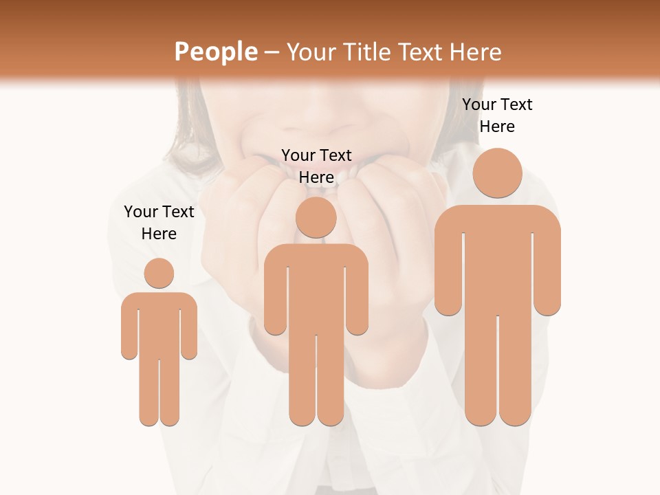 A Woman With Her Hands On Her Face PowerPoint Template