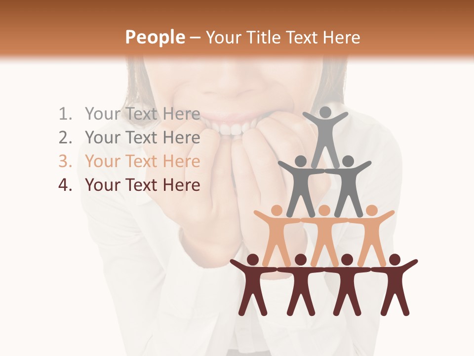 A Woman With Her Hands On Her Face PowerPoint Template