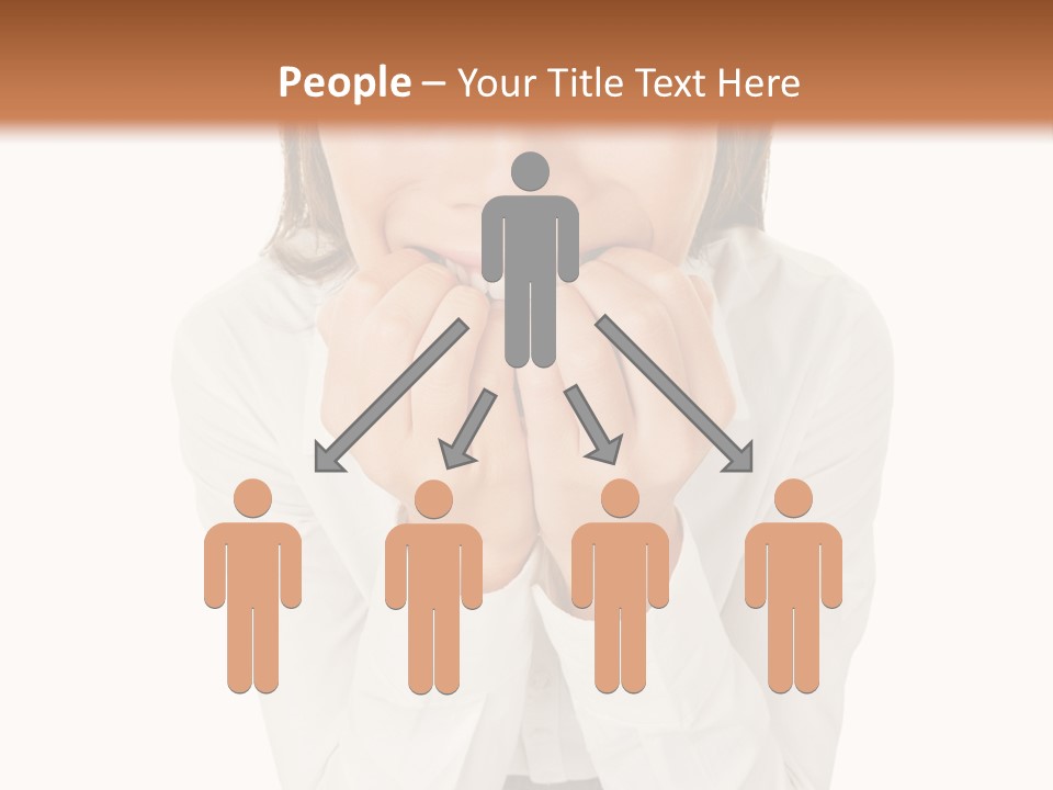 A Woman With Her Hands On Her Face PowerPoint Template