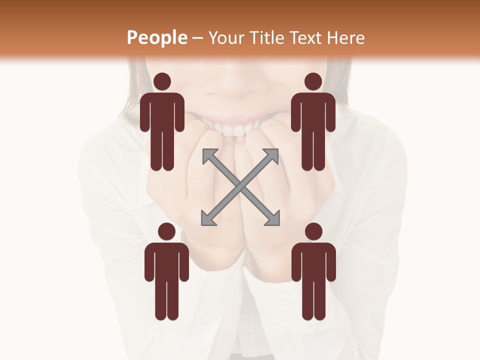 A Woman With Her Hands On Her Face PowerPoint Template