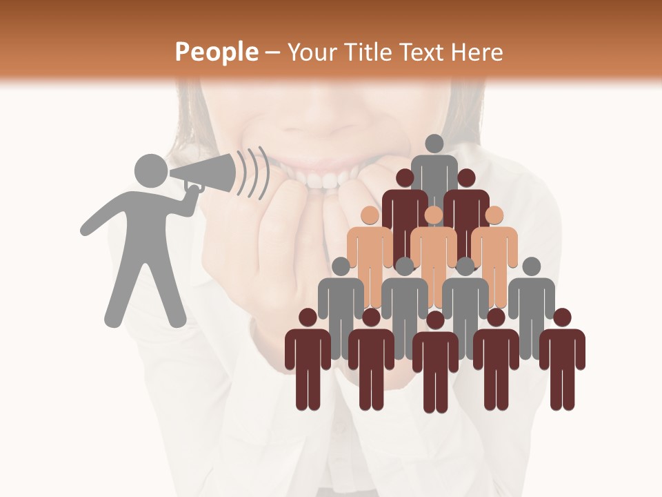 A Woman With Her Hands On Her Face PowerPoint Template