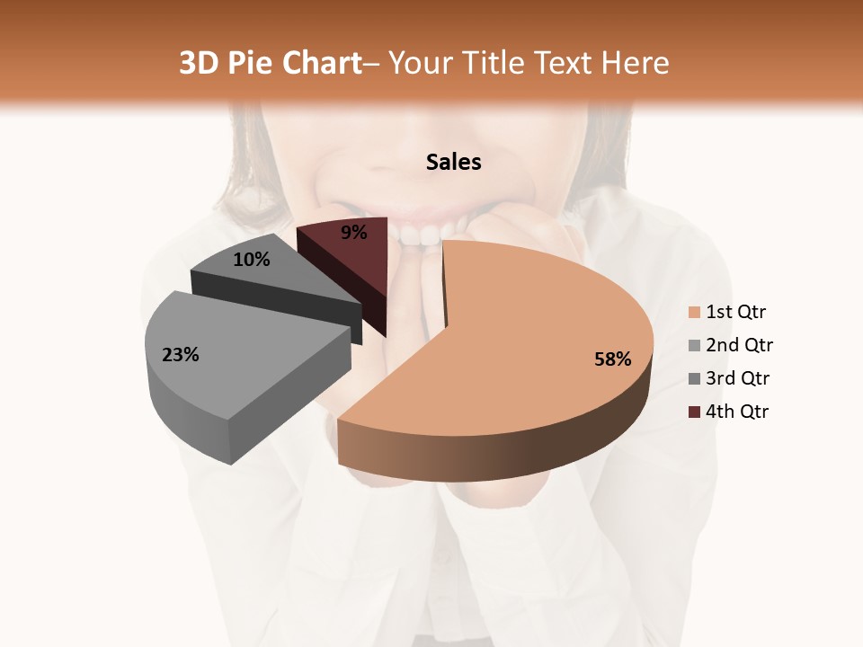 A Woman With Her Hands On Her Face PowerPoint Template