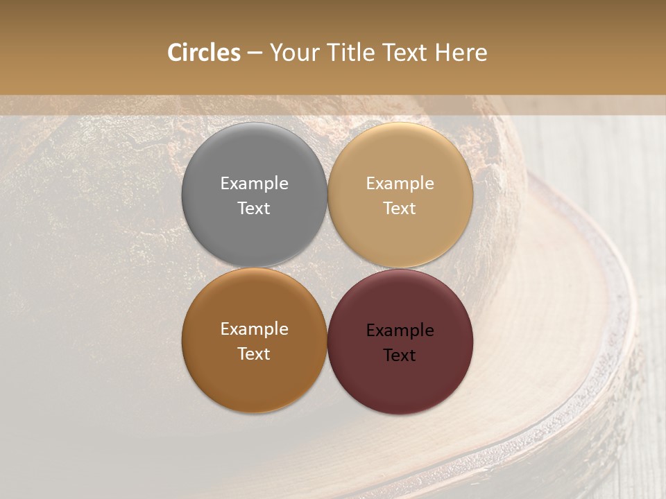 A Loaf Of Bread Sitting On Top Of A Wooden Plate PowerPoint Template