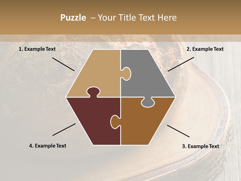 A Loaf Of Bread Sitting On Top Of A Wooden Plate PowerPoint Template