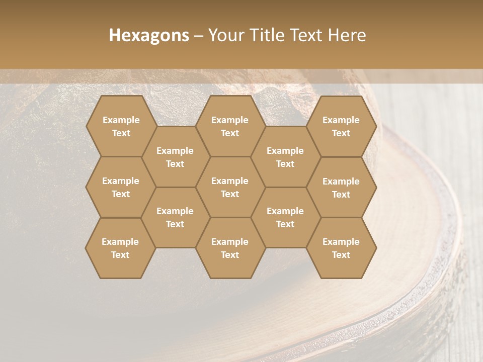 A Loaf Of Bread Sitting On Top Of A Wooden Plate PowerPoint Template
