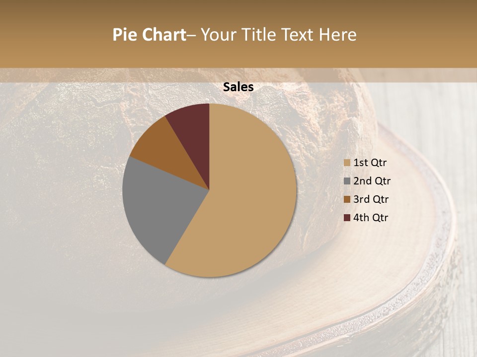 A Loaf Of Bread Sitting On Top Of A Wooden Plate PowerPoint Template