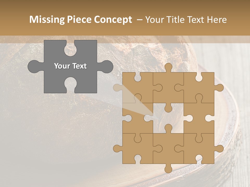 A Loaf Of Bread Sitting On Top Of A Wooden Plate PowerPoint Template