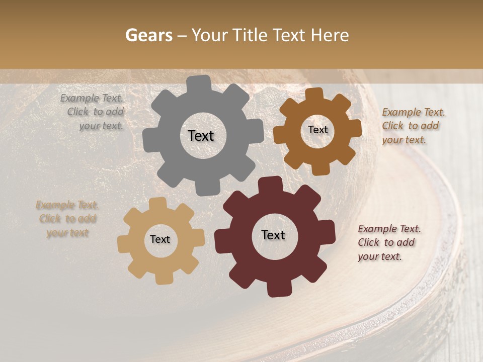 A Loaf Of Bread Sitting On Top Of A Wooden Plate PowerPoint Template