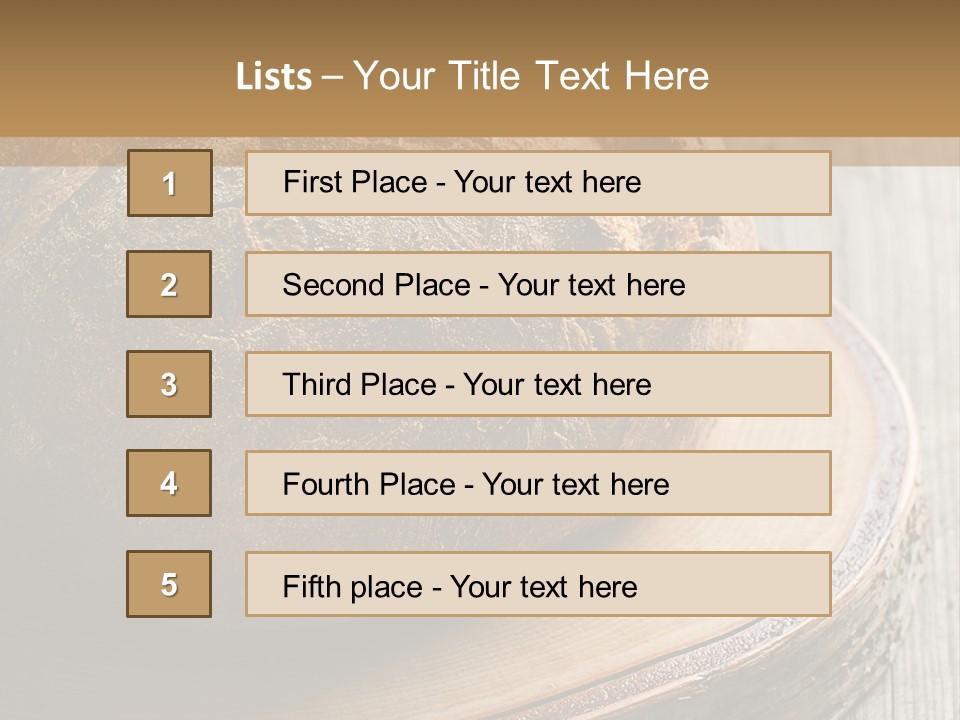 A Loaf Of Bread Sitting On Top Of A Wooden Plate PowerPoint Template