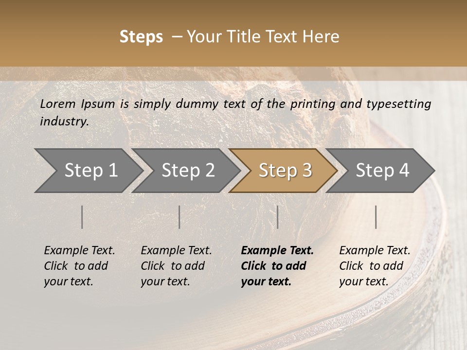 A Loaf Of Bread Sitting On Top Of A Wooden Plate PowerPoint Template
