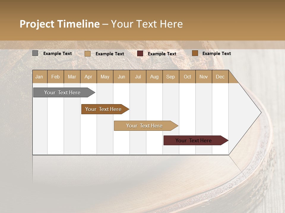 A Loaf Of Bread Sitting On Top Of A Wooden Plate PowerPoint Template
