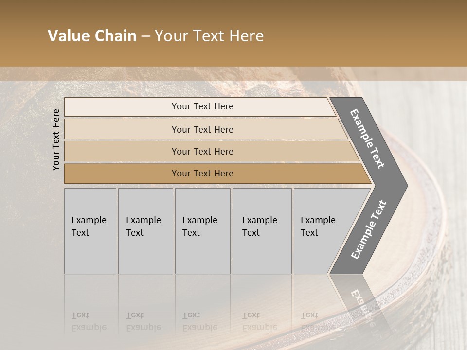 A Loaf Of Bread Sitting On Top Of A Wooden Plate PowerPoint Template