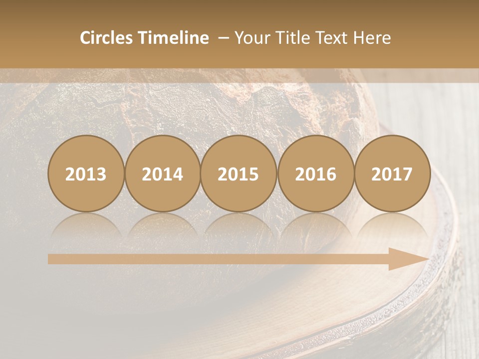 A Loaf Of Bread Sitting On Top Of A Wooden Plate PowerPoint Template