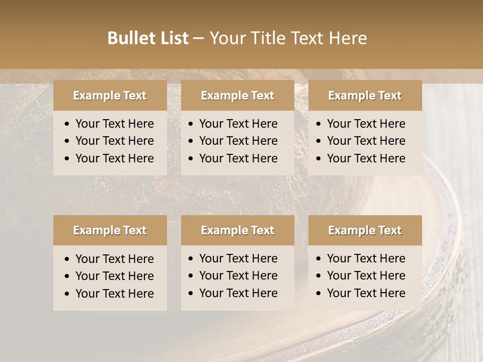 A Loaf Of Bread Sitting On Top Of A Wooden Plate PowerPoint Template