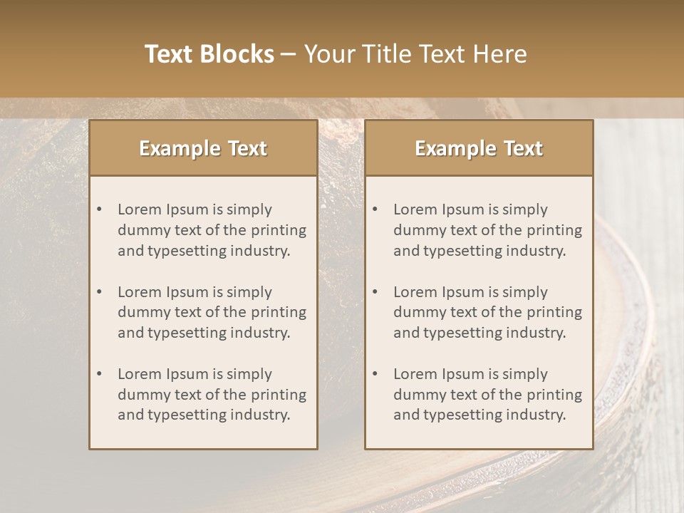 A Loaf Of Bread Sitting On Top Of A Wooden Plate PowerPoint Template