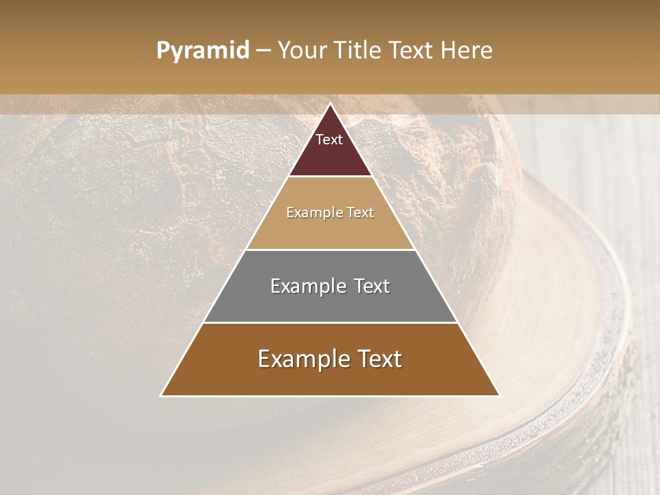 A Loaf Of Bread Sitting On Top Of A Wooden Plate PowerPoint Template