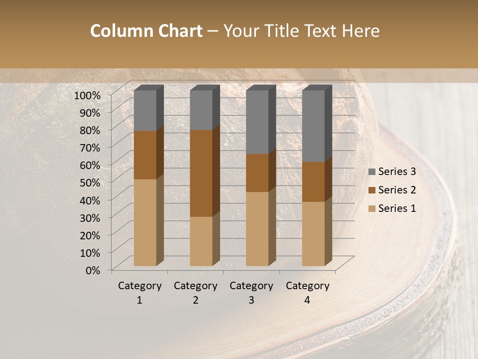 A Loaf Of Bread Sitting On Top Of A Wooden Plate PowerPoint Template