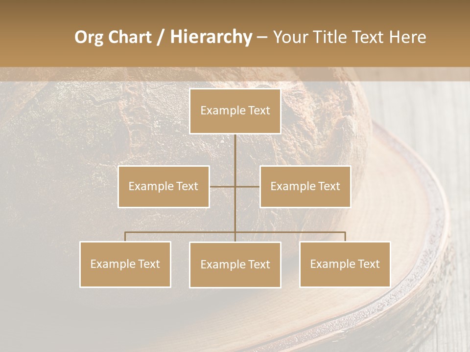 A Loaf Of Bread Sitting On Top Of A Wooden Plate PowerPoint Template