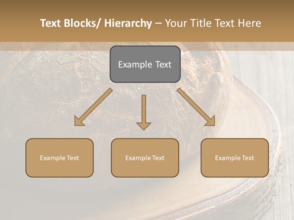 A Loaf Of Bread Sitting On Top Of A Wooden Plate PowerPoint Template