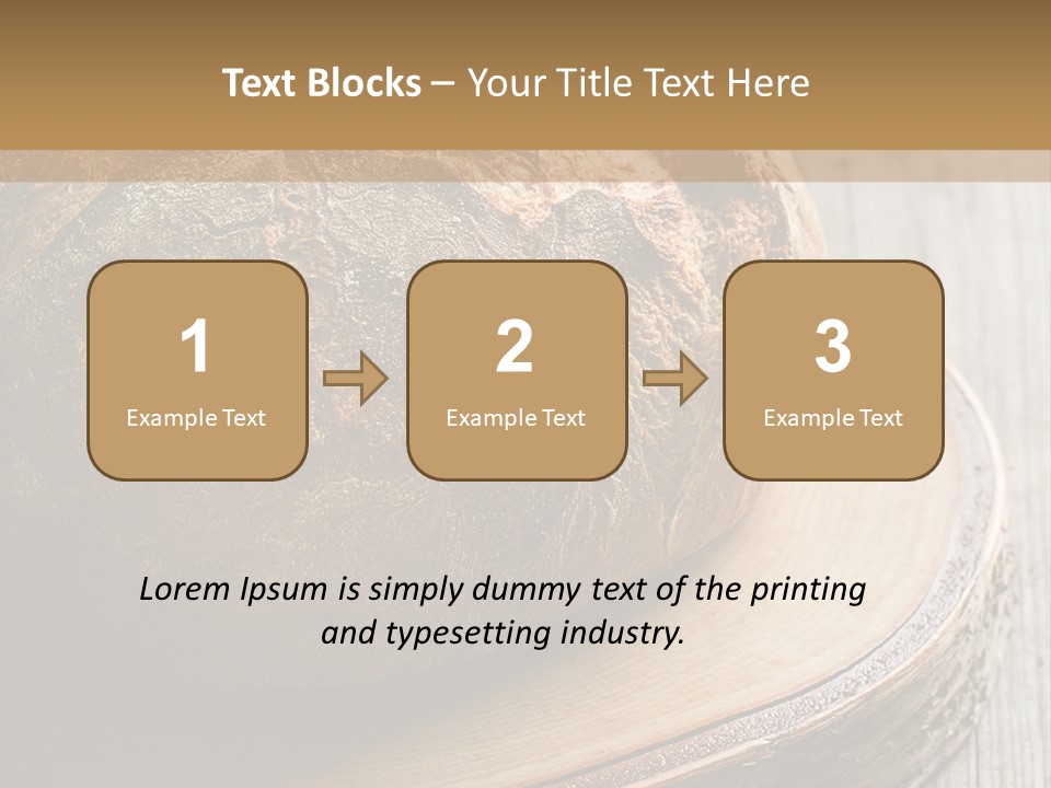 A Loaf Of Bread Sitting On Top Of A Wooden Plate PowerPoint Template