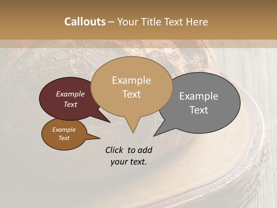 A Loaf Of Bread Sitting On Top Of A Wooden Plate PowerPoint Template