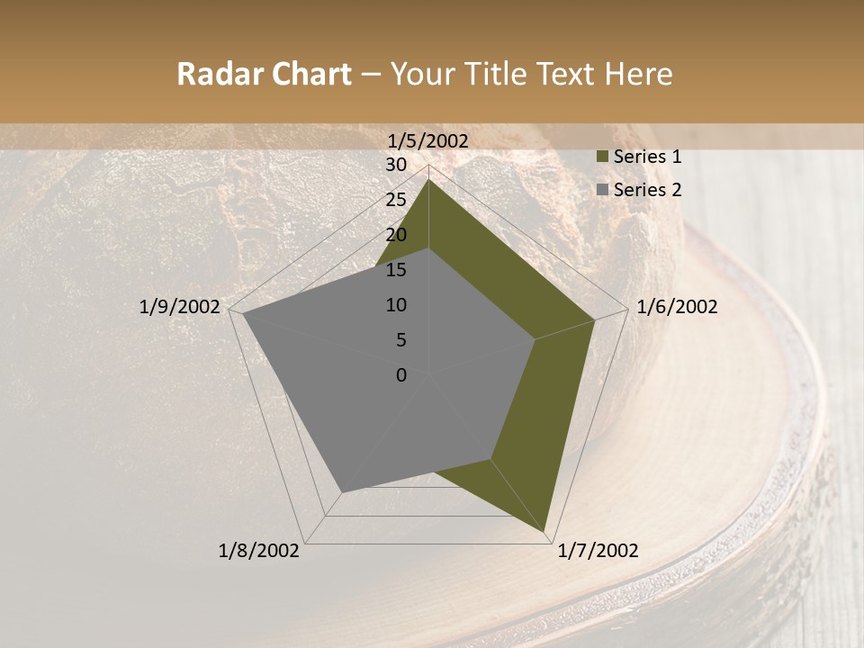A Loaf Of Bread Sitting On Top Of A Wooden Plate PowerPoint Template